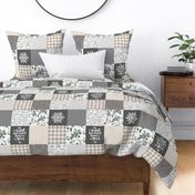 Wonderful Winter Patchwork - grey/ivory