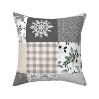 Wonderful Winter Patchwork - grey/ivory