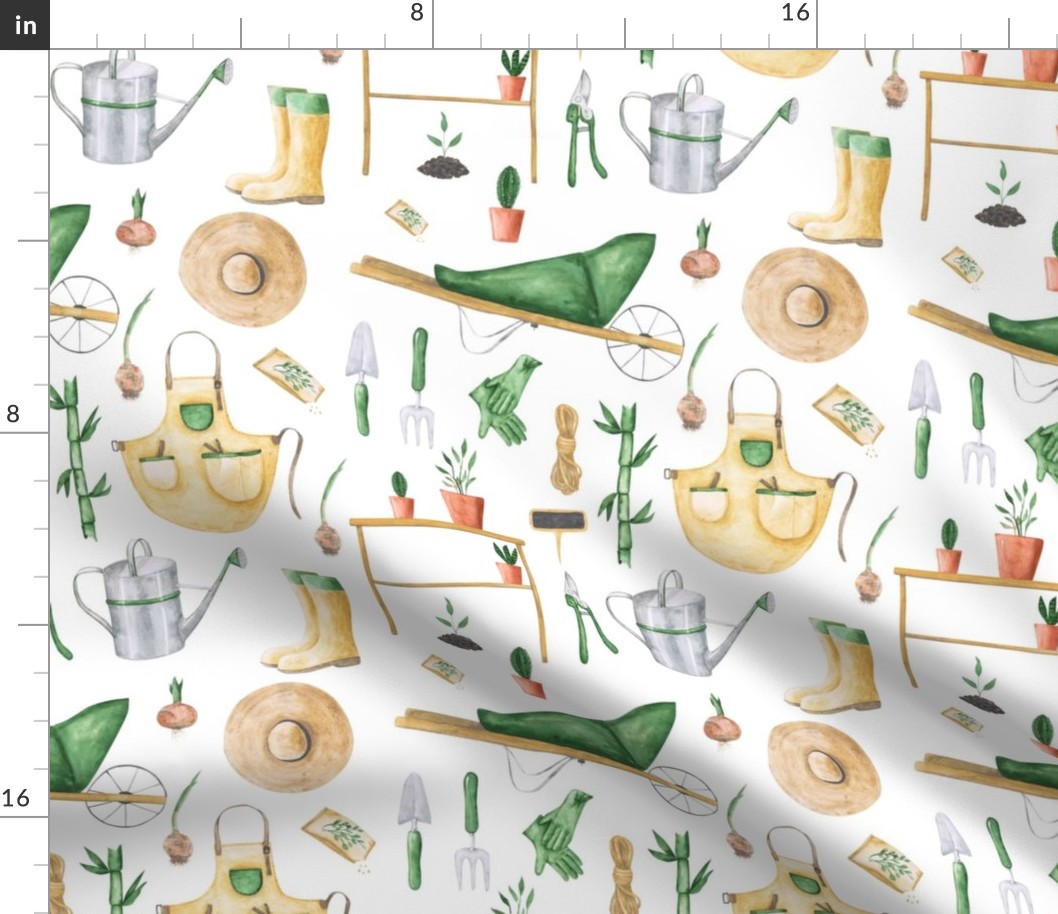 Gardening objects print.