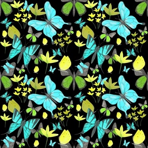 Colorful butterfly print