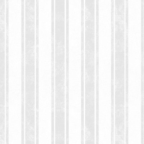 Medium Scale Vertical French Ticking Textured Pinstripes in Soft Grey and White