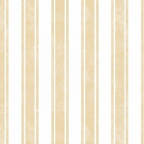 Medium Scale Vertical French Ticking Textured Pinstripes in Neutral Sand Tan and White