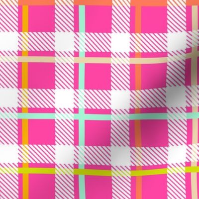 Bigger Scale Spring Checker Plaid Easter Bunny Bright Candy Colors