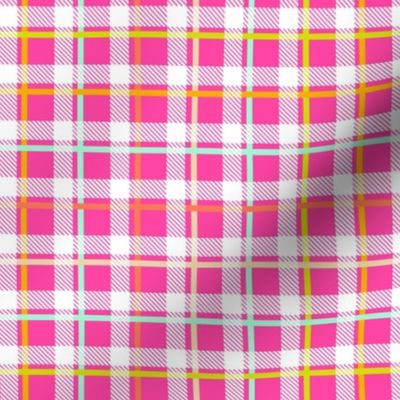 Smaller Scale Spring Checker Plaid Easter Bunny Bright Candy Colors