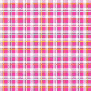 Smaller Scale Spring Checker Plaid Easter Bunny Bright Candy Colors