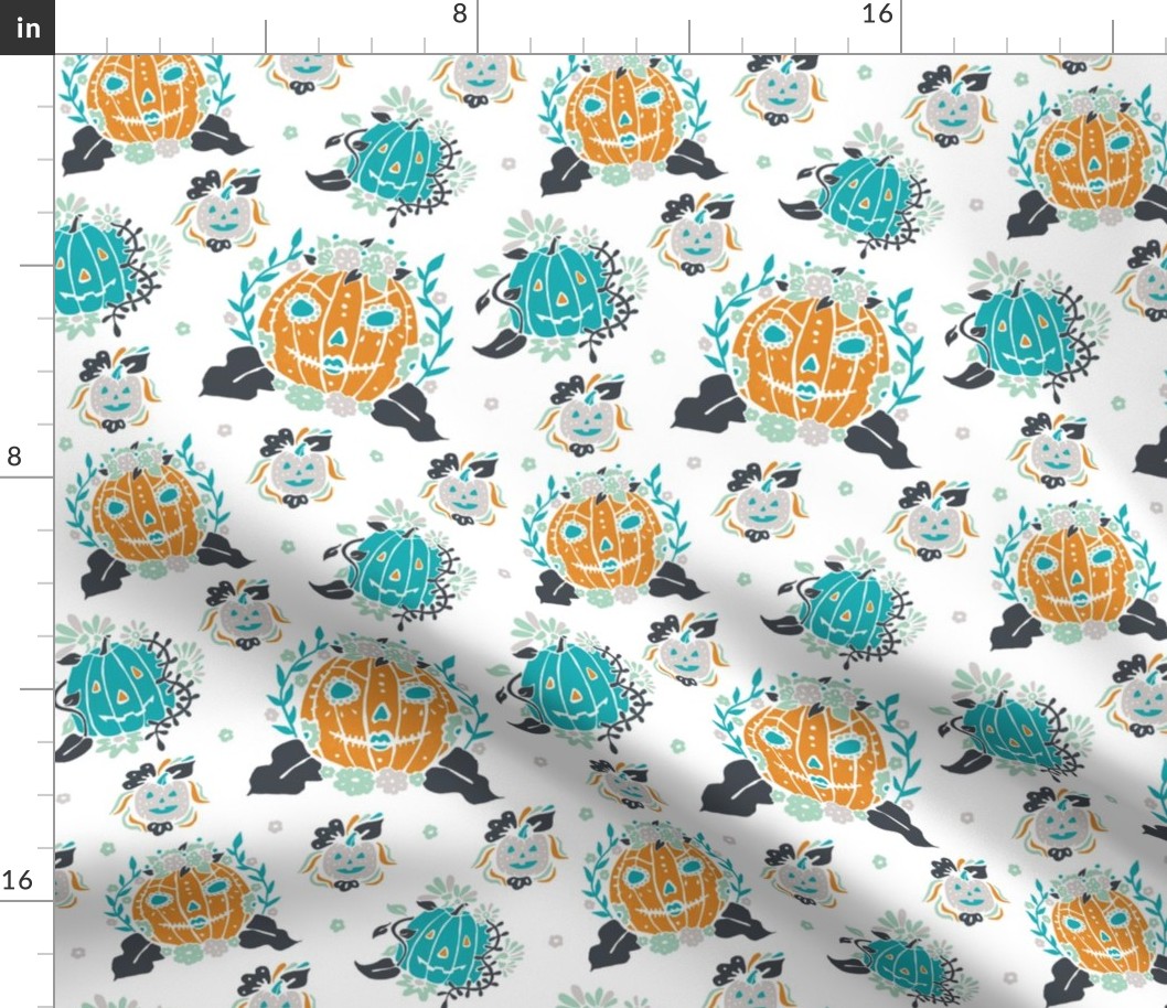 Spooktacular Pumpkin Teal