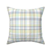 plaid yellow blue gray 8in