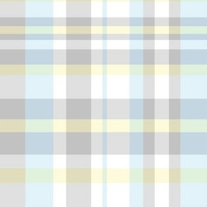 plaid yellow blue gray 8in