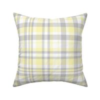 plaid yellow gray white 8 in