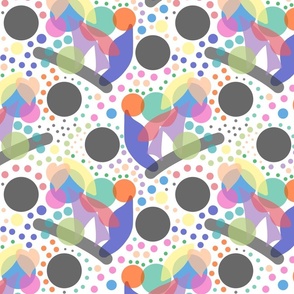 Retro Party Abstract #2 - multicoloured, medium 