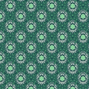 Damask D20 Green - Dark