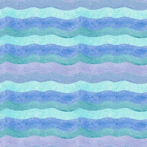 Large Scale Sailing Adventure Ocean Waves in Blue and Lavender