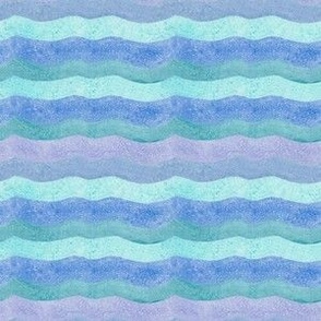 Small Scale Sailing Adventure Ocean Waves in Blue and Lavender