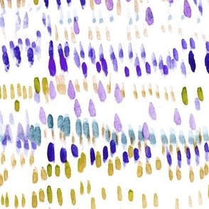 Mustard and indigo boho brush stroke vibes - watercolor abstract paint pattern - modern scandi texture ikat a556 -3