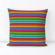 Small Scale Bright Textured Serape Stripes