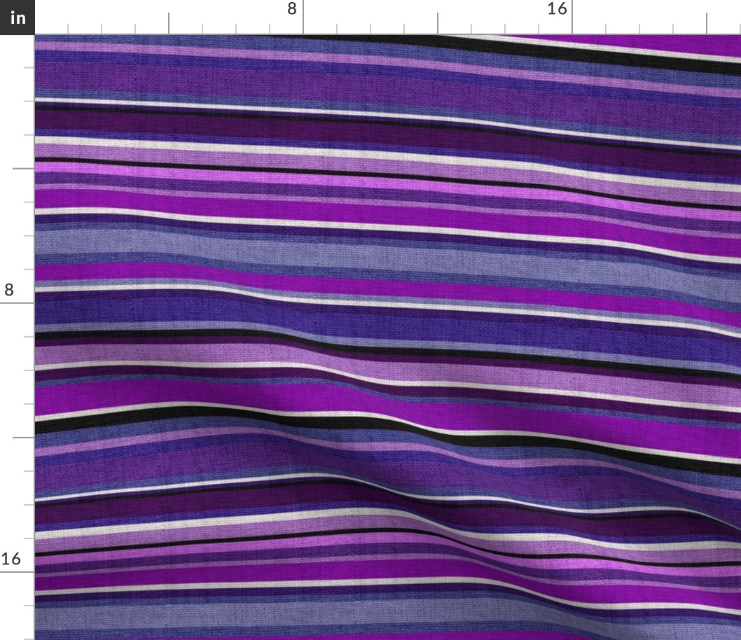 Medium Scale Serape Stripes in Purple Shades