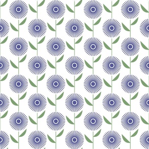 Large Scale Periwinkle Purple Scandi Mod Daisy Flowers