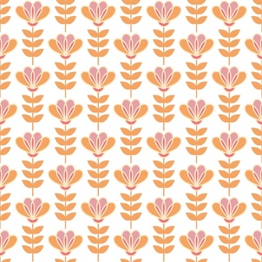 Large Scale Peach and Pink Scandi Mod Flowers