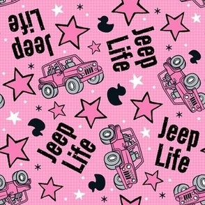Large  Scale Jeep Life 4x4 Adventure Off Road Vehicles in Pink