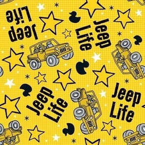 Large Scale Jeep Life 4x4 Adventure Off Road Vehicles in Yellow