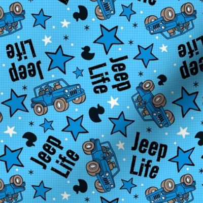 Large Scale Jeep Life 4x4 Adventure Off Road Vehicles in Blue