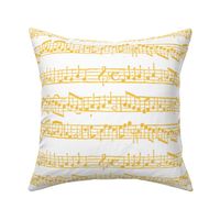 Bigger Scale Handwritten Sheet Music in Yellow Gold and White