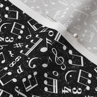 Small Scale Music Notes Black and White
