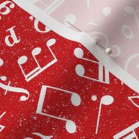 Medium Scale Music Notes Red and White