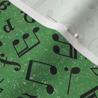 Medium Scale Music Notes Green and Black