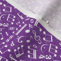 Small Scale Music Notes Purple and White