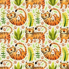 Medium Scale Tigers Orange and Black Jungle Safari