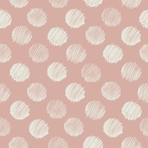 Sketchy polka dot pink