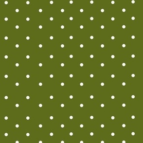 polka dots - christmas green