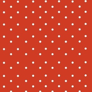 polka dots - christmas red
