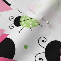 Large Scale Ladybugs in Pink and Green
