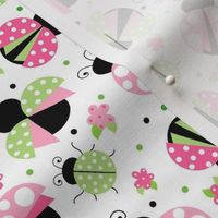 Medium Scale Ladybugs in Pink and Green