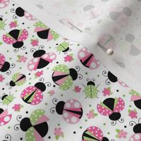 Small Scale Ladybugs in Pink and Green