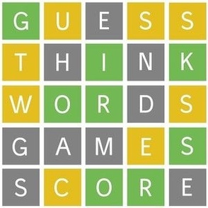 Medium Scale Word Games Green Yellow Grey Wordle Letter Blocks