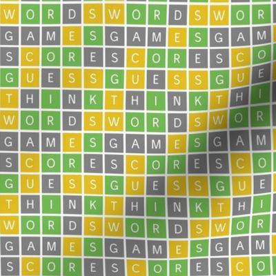 Small Scale Word Games Green Yellow Grey Wordle Letter Blocks