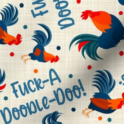 Large Scale Fuck-A-Doodle-Doo Roosters Sarcastic Sweary Adult Humor