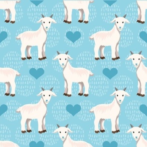 Large Scale Baby Goats and Hearts in Pink
