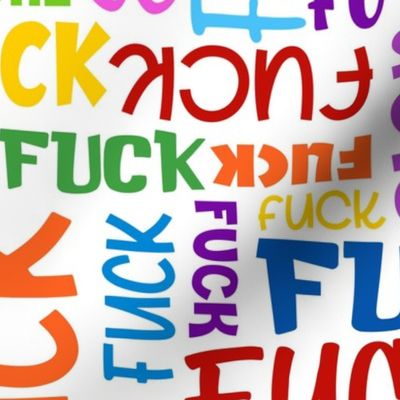 Large Scale Fuck Colorful Word Scatter Sarcastic Sweary Adult Humor