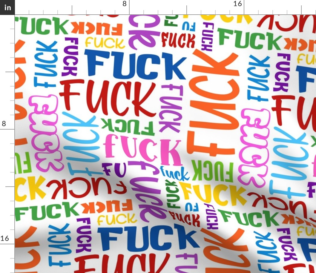 Large Scale Fuck Colorful Word Scatter Sarcastic Sweary Adult Humor