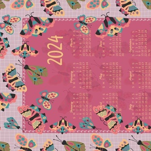 Butterfly Haven-2024 Calendar-Calendar Tea Towels-Gossamer Palette