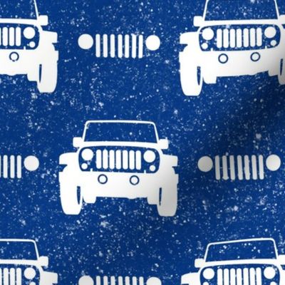 Large Scale All Terrain Vehicle Off Roading Jeep Grill in Blue