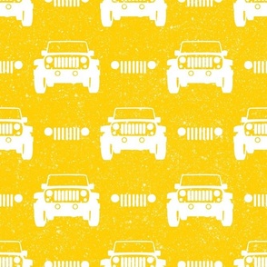Large Scale All Terrain Vehicle Off Roading Jeep Grill in Yellow