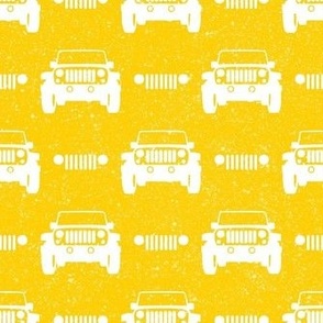 Medium Scale All Terrain Vehicle Off Roading Jeep Grill in Yellow