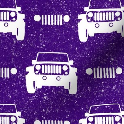 Large Scale All Terrain Vehicle Off Roading Jeep Grill in Purple