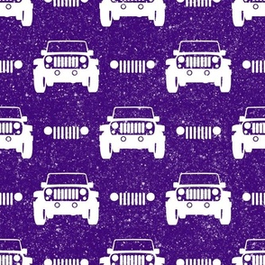 Large Scale All Terrain Vehicle Off Roading Jeep Grill in Purple