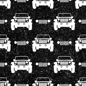 Medium Scale All Terrain Vehicle Off Roading Jeep Grill in Black and White